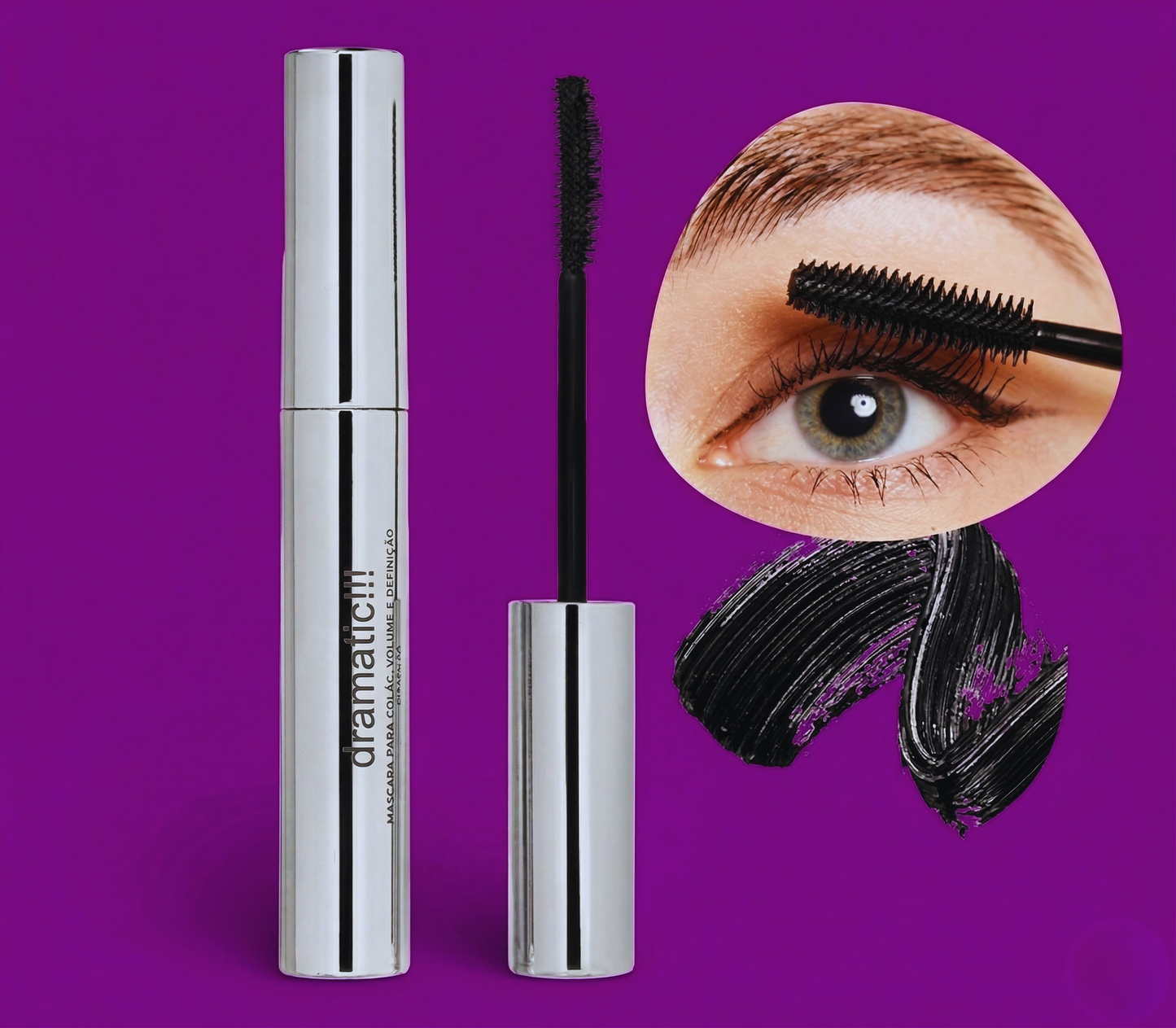 Kit Olhar It Girl - Cera de Sobrancelha + Gel Fixador + Máscara de Cílios - Ruby Rose